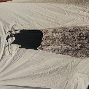 Maurices Women's halter dress, black and multi-colored, size medium